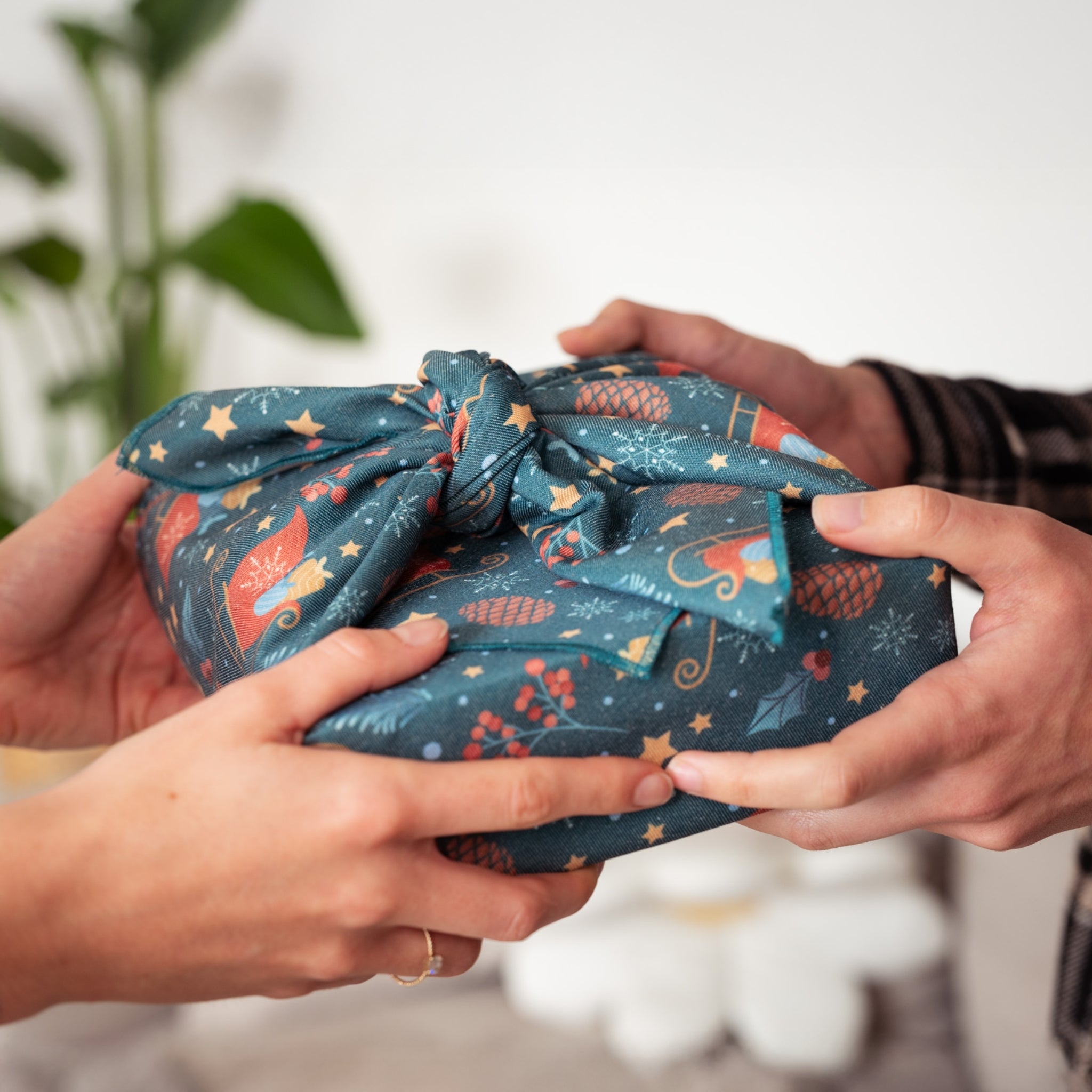 Furoshiki Boréal 50 x 50 cm