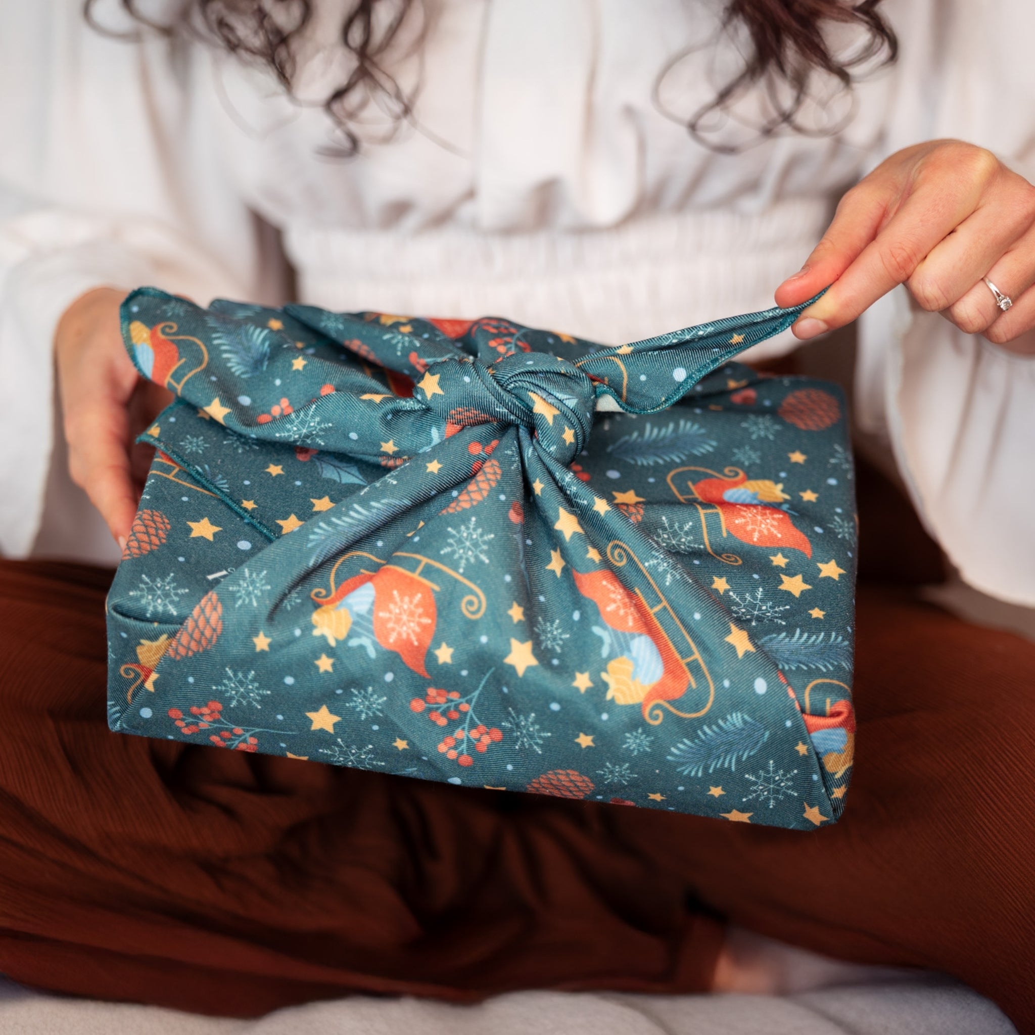 Furoshiki Boréal 50 x 50 cm