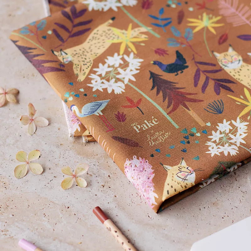 Furoshiki Lynx 50 x 50 cm - Collab avec Laura Lhuillier (édition limitée)