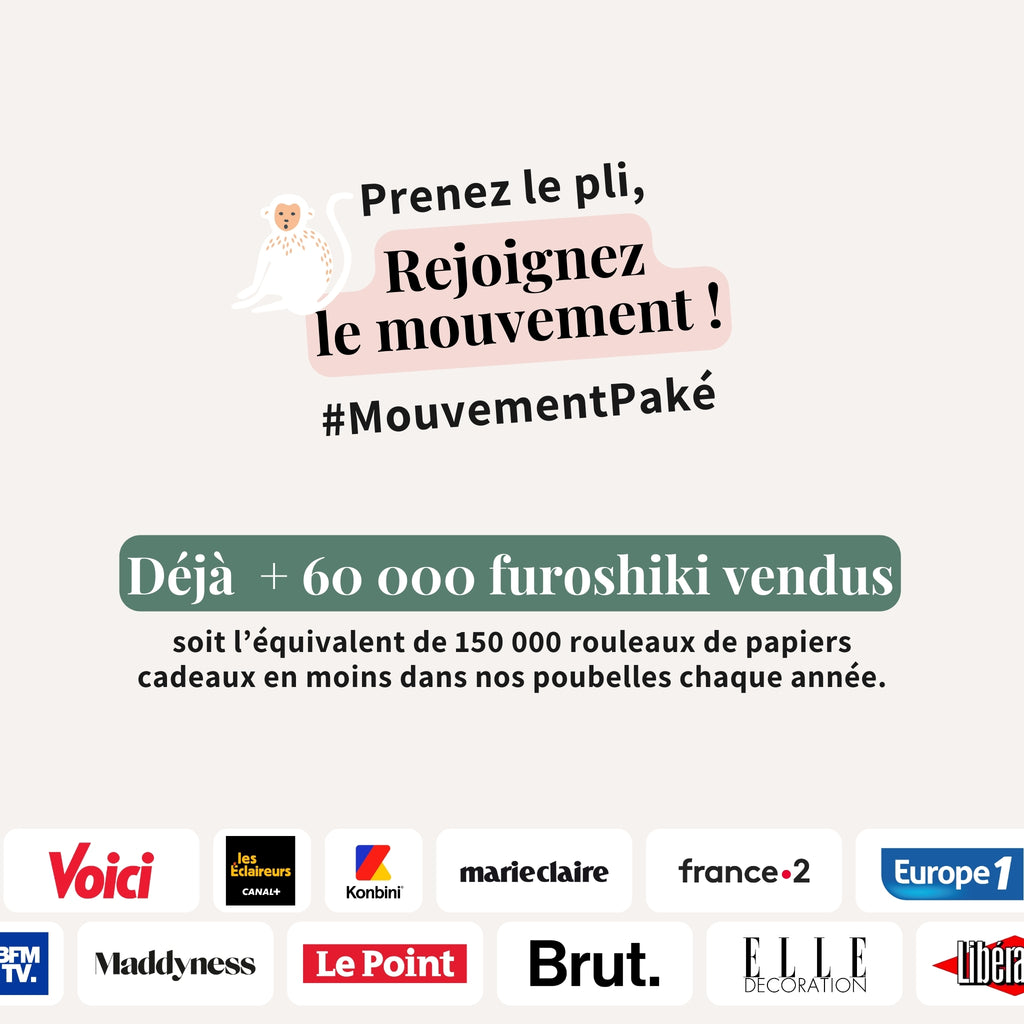 Furoshiki Lynx 50 x 50 cm - Collab avec Laura Lhuillier (édition limitée)