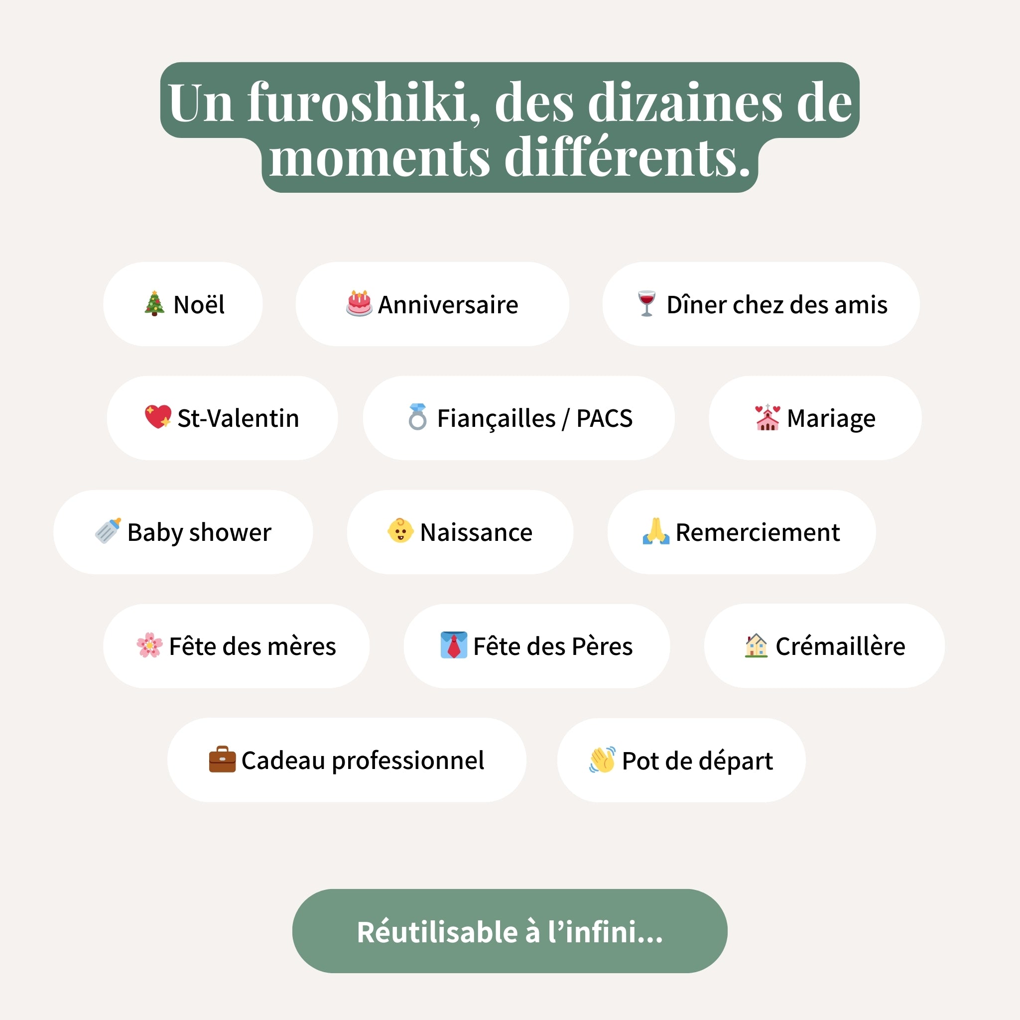 Furoshiki Lynx 50 x 50 cm - Collab avec Laura Lhuillier (édition limitée)