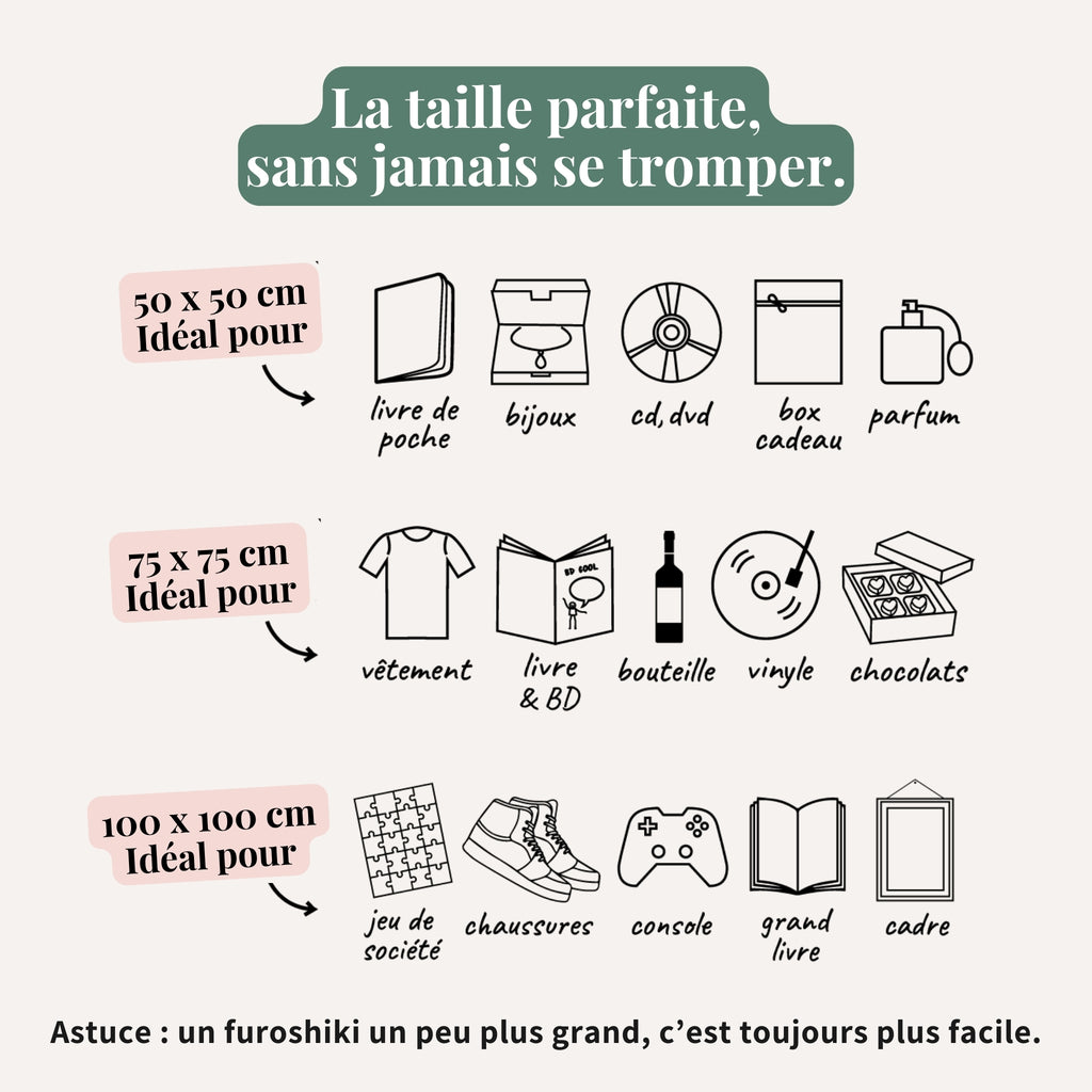 Furoshiki Lynx 50 x 50 cm - Collab avec Laura Lhuillier (édition limitée)